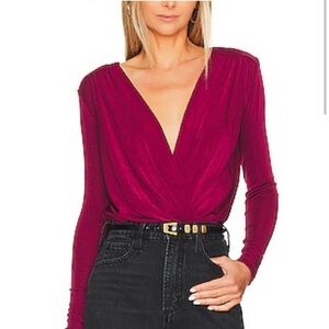 Free People Intimately Free Elegant Burgundy Bodysuit